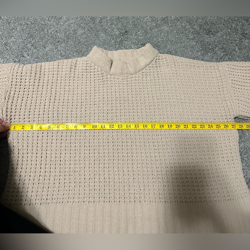 Women’s Altar'd State Taupe Cowl Neck Sweater, size Medium - Picture 6 of 7